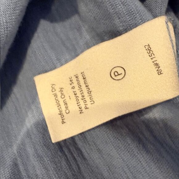 CINQ A SEPT Libby Puff-sleeve Top In Glacier Blue Round Neck Size Small - Picture 8 of 12